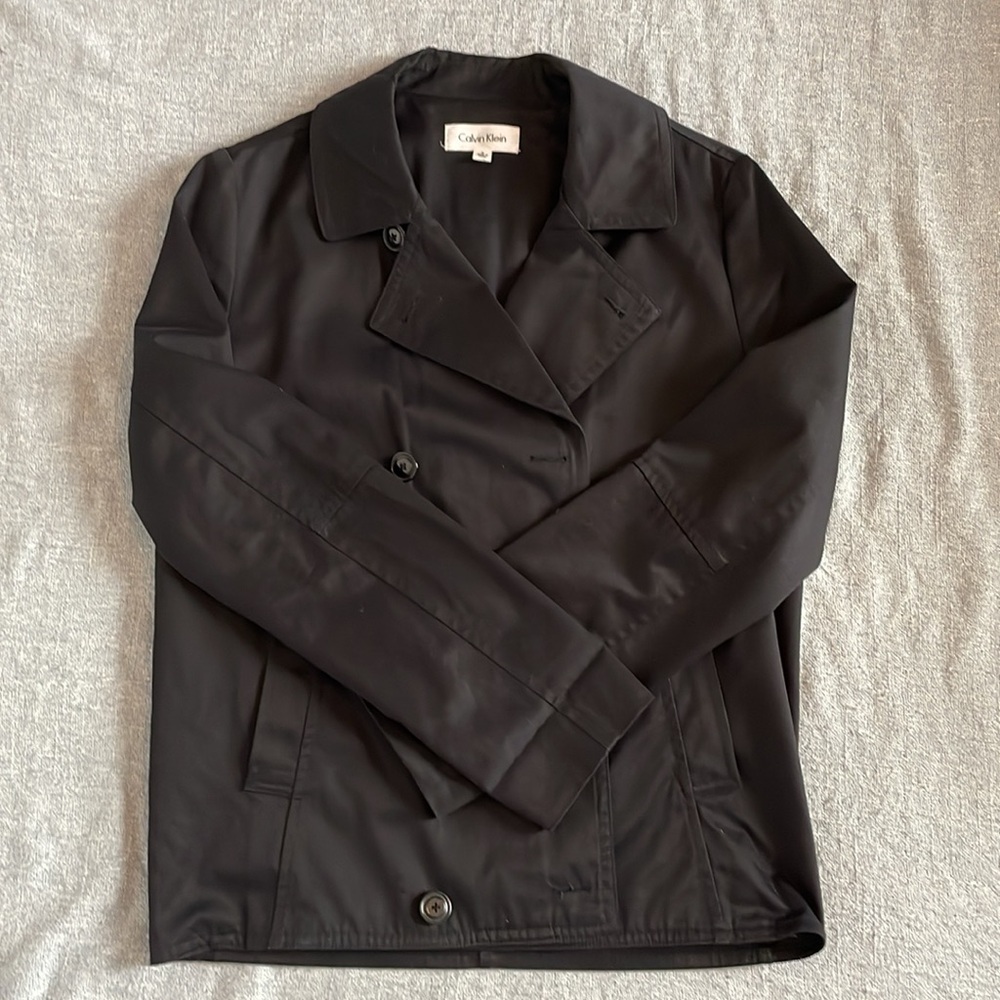 Calvin Klein pea coat in black/ light weight